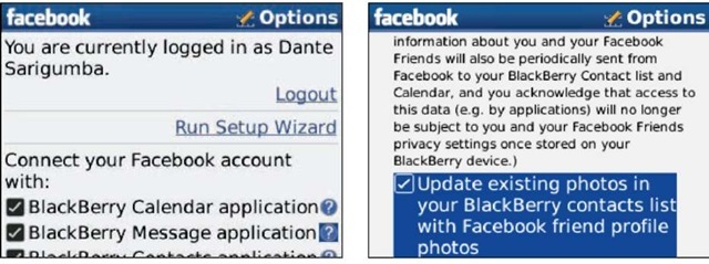 Enable Facebook friends synchronization with Facebook Options.