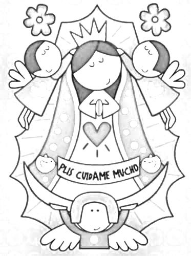 Virgin of guadalupe coloring pages