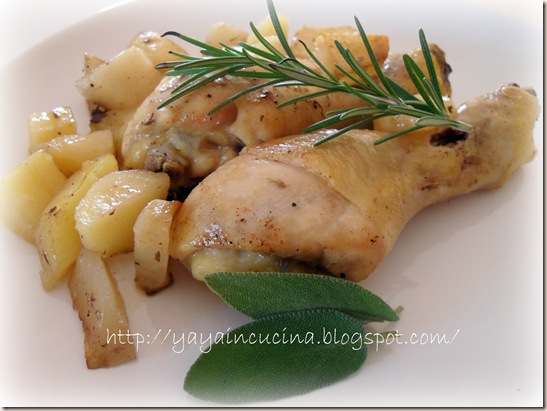 Pollo al forno con patate Pollo al forno con patate