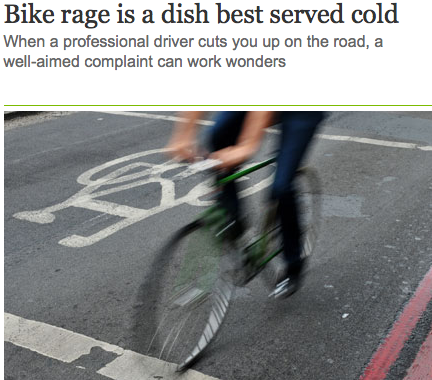 Bike Rage is a dish best served cold