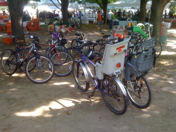 recycle a bike at the farmers market