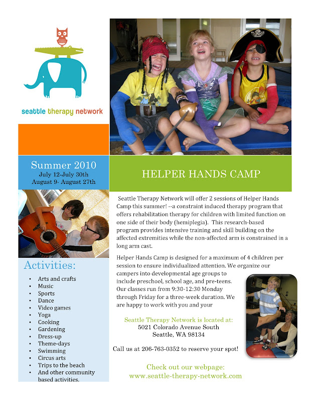 Seattle Therapy Network offering 2010 Helper Hands Camp