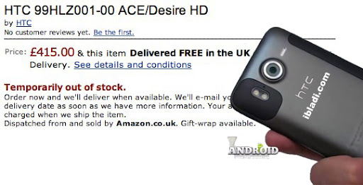 htc desire hd amazon uk