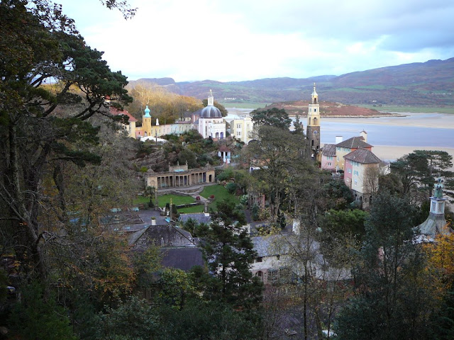 Overlooking the village from a high gazebo