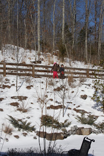 Doing a little mountain climbing.