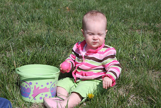 Sloane tried to say "cheese" but it was too sunny!