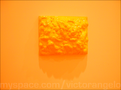 Victor Angelo butter in 3-D sculptural painting at art collector's estate fine arts modern contemporary art