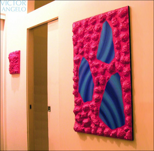 Victor Angelo three dimensional pink paintings