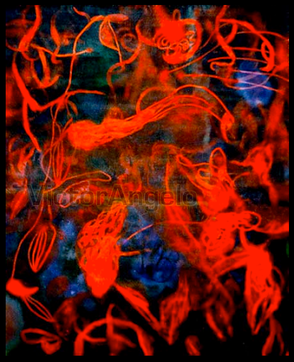 Victor Angelo knights in the night painting fine arts modern contemporary art