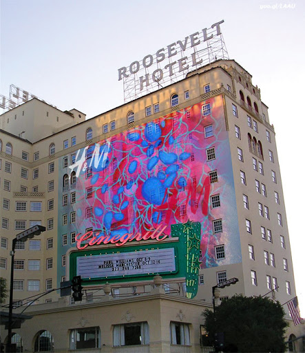 Victor Angelo circuit painting projection Roosevelt Hotel Hollywood Cinegrill