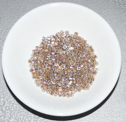 Toho Cubes - 3mm Gold lined crystal - PER GRAM