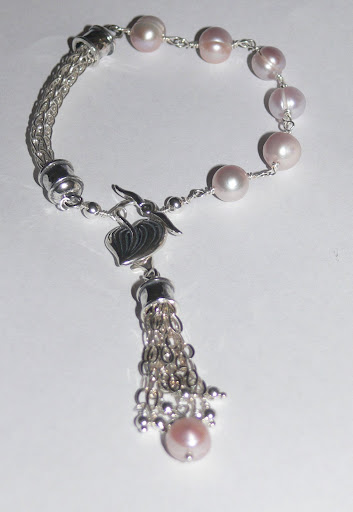 *Viking Charm* DIY Bracelet - Silver/Lt Pink
