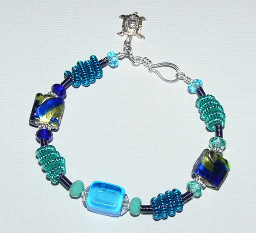 *Venetian Dreams* DIY Bracelet - Blue/Green Sterling