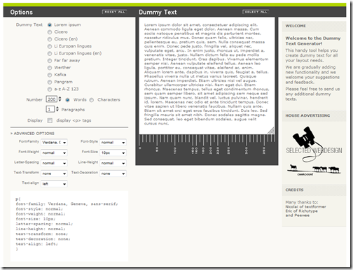 Blind Text Generator - For All Your Dummy Text Needs