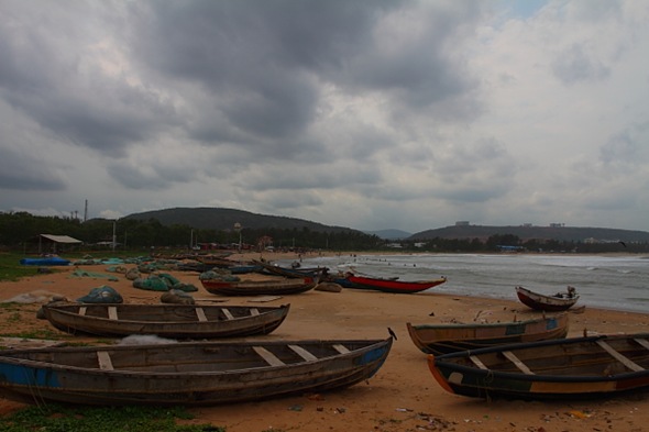 Fishing Boats at Vizag's Rishikonda Beach
