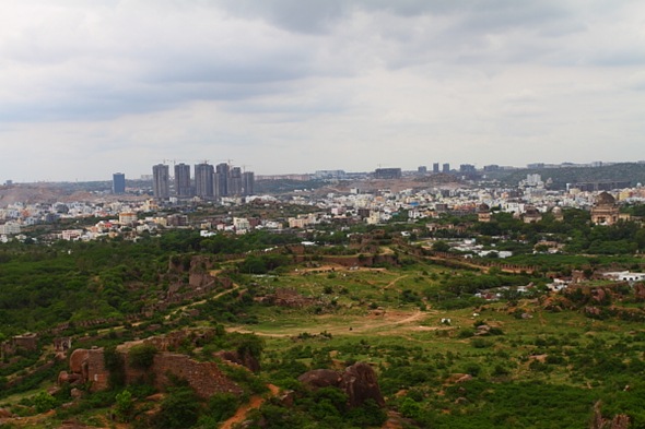 Hyderabad City View from the top of Golconda Fort