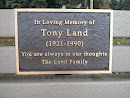 Tony Land Memorial Bench