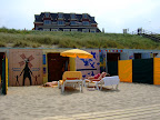 Uitzicht op het nieuwe Strandpaviljoen
