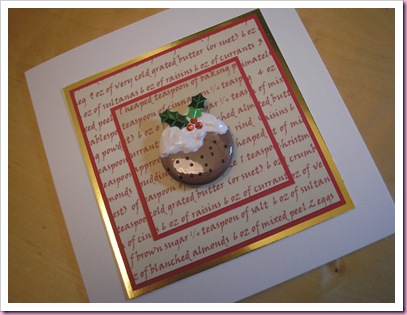 Christmas Pudding card