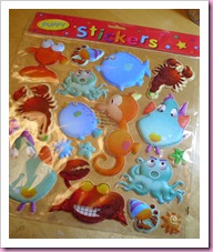 Poundland Fish Puffy Stickers 