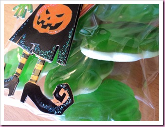 Frogs in Halloween Favor Bag