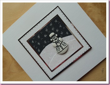 Snowman Button Card