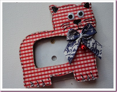 Red Gingham Cat Photoframe Red Gingham Cat Photoframe