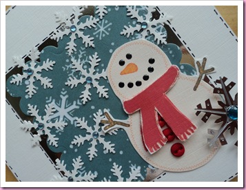 Scalloped Square Snowman Card 1