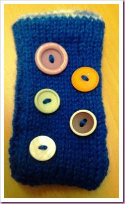 knitted phone sock
