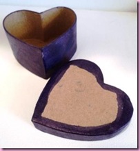 Heart Shaped papier Mache box