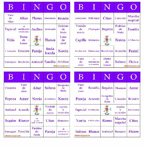 Descargar gratis bingo despedida de soltera | 14 de febrero
