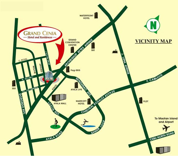 Grand Cenia Condotel and Residences Vicinity Map