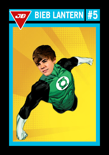 Justin Bieber Superhero Trading Cards