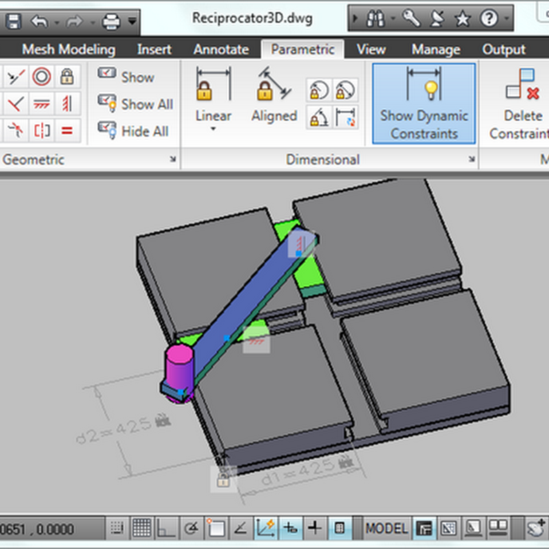 jtb world blog autocad 2010 parametric reciprocator in 3d