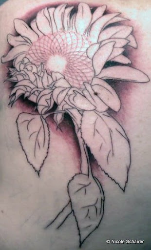 sunflower tattoo. sunflower tattoo a new day