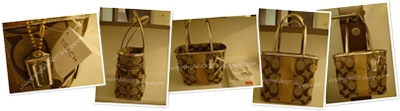 View COACH Signature Stripe Tote Purse 13280