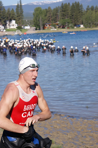 Coming out of the water wearing Sable Water Optics. Awesome!