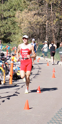 Starting the Wasa Lake Tri 201 run course