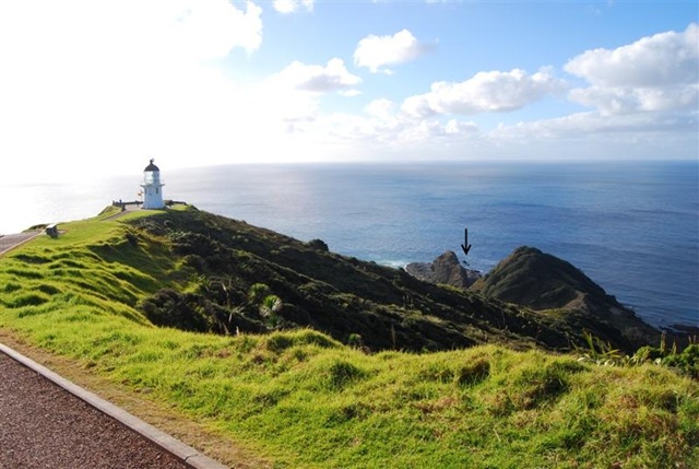 lighthouse with arrow