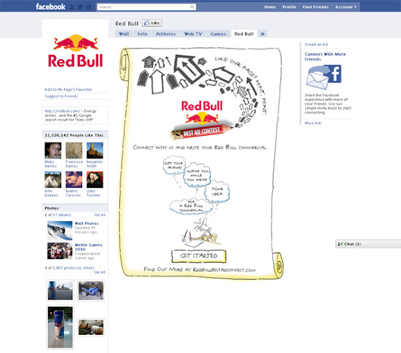 Pagina de Facebook de Red Bull