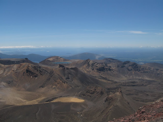 NZ - Mt Tongariro on the left - Blue Lake  in the background