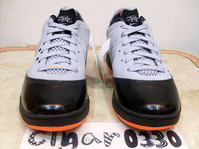 Nike Air Max LeBron VII Low Wolf Grey/Total Orange White Sample nike air max lebron 7 low ss grey orange white 1 11 Nike Air Max LeBron VII Low Wolf Grey/Total Orange White Sample