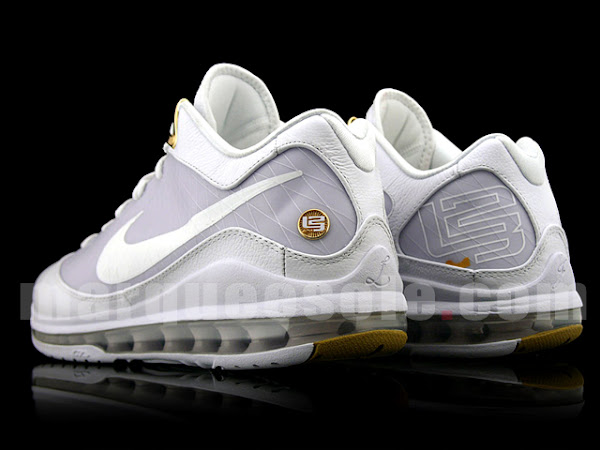 Real Nike Air Max LeBron VII Low 8211 White and Gold Sample