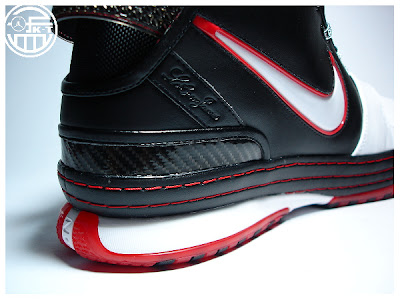 nike zoom lebron 6 gr black white red 14 16 A Fresh Look at the Initial Nike Zoom LeBron Six Colorway