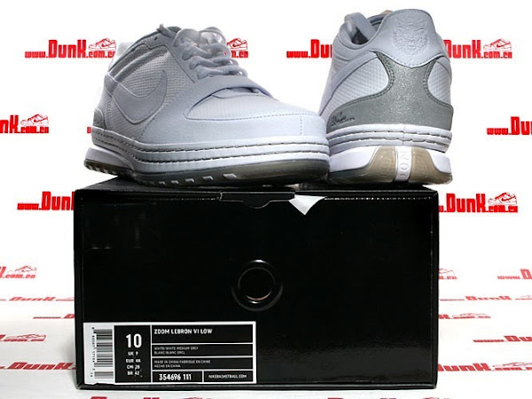 Nike Zoom LeBron 6 Low White Medium Grey GR Version