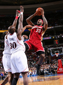 lebron james nba 090410 cle vs phi 05 39 1 For Cavs as They Overpower Boston. Bron Rocks the Miami aka Easter Six.