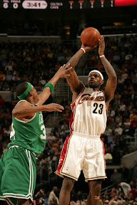 lebron james nba 090412 cle vs bos 01 39 1 For Cavs as They Overpower Boston. Bron Rocks the Miami aka Easter Six.
