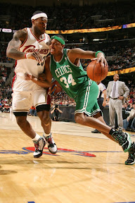 lebron james nba 090412 cle vs bos 02 39 1 For Cavs as They Overpower Boston. Bron Rocks the Miami aka Easter Six.