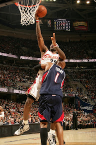 Amazing Encore LeBron and Co. Cruise By Hawks in the Series Opener lebron james nba 090505 cle vs atl 23 game 1 Amazing Encore LeBron and Co. Cruise By Hawks in the Series Opener