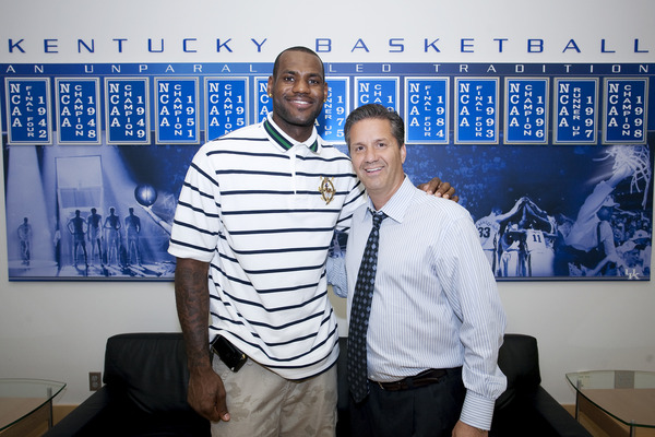 LeBron James Wearing the Air Jordan IX PE at Kentucky Campus